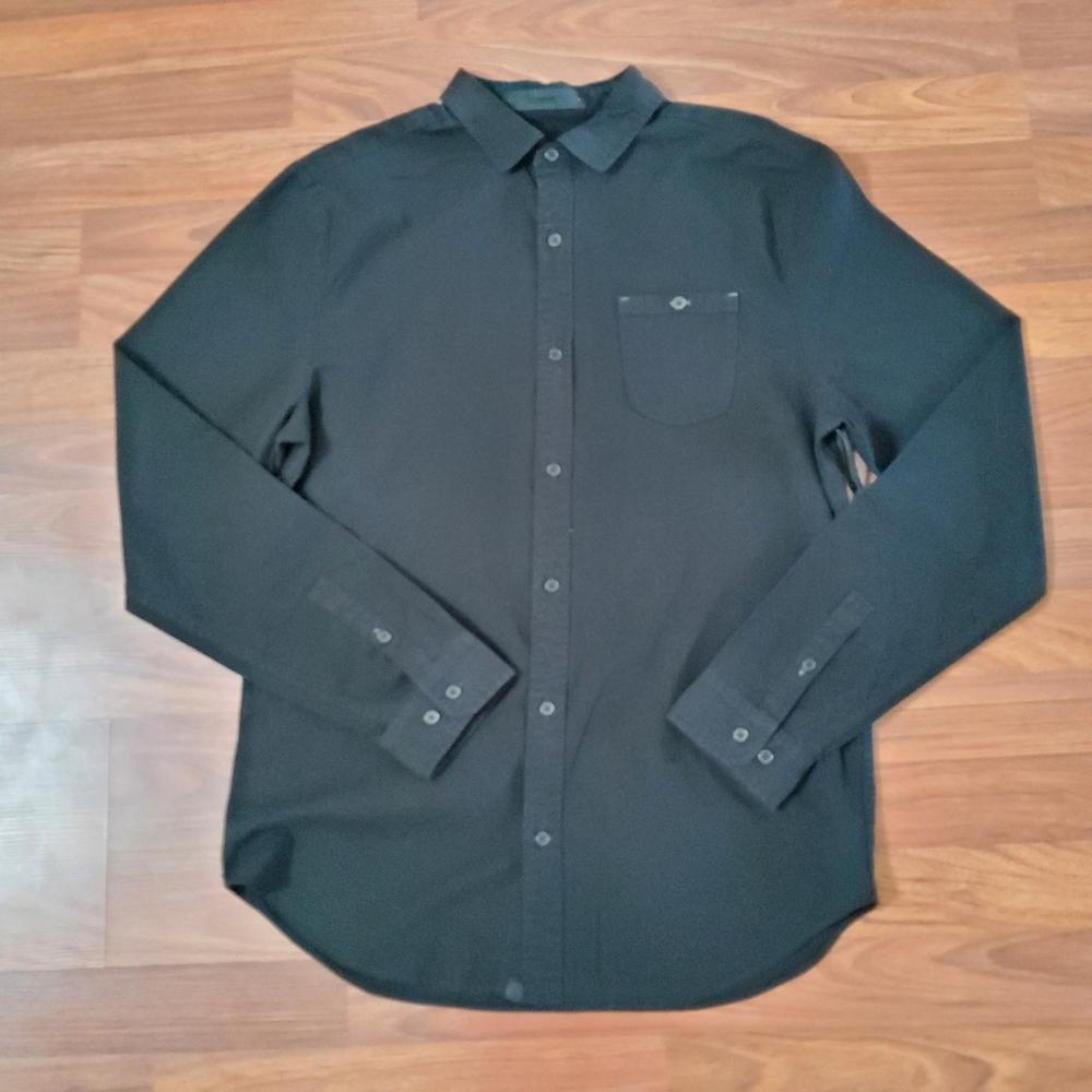 Comune Men's Button Down Casual Shirt M Black New